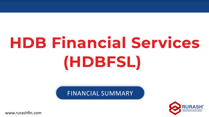 Financial Summary Of HDB Financial Services